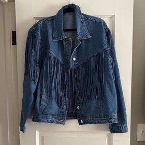 Denim Fringe Jacket - Festival Jacket